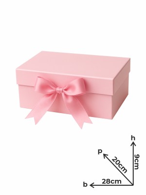 Box Regalo Rigida Media Rosa