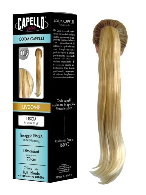 Capello Più Coda Capelli Liscia con Pinza 70cm Nr. 11.3