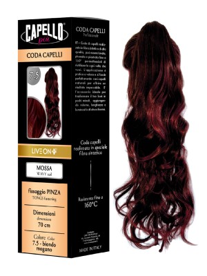 Capello Più Coda Capelli Mossa con Pinza 70cm Nr. 7.5