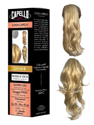 Capello Più Coda Capelli Double Face con Pinza 40/45cm Nr. 11.0