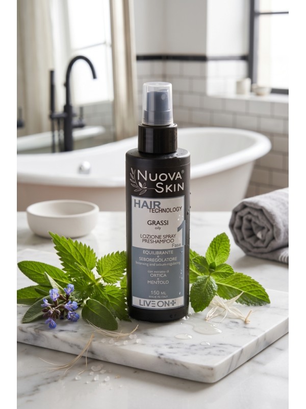 Nuova Skin Lozione Spray Preshampoo Grassi Esfoliante 150ml