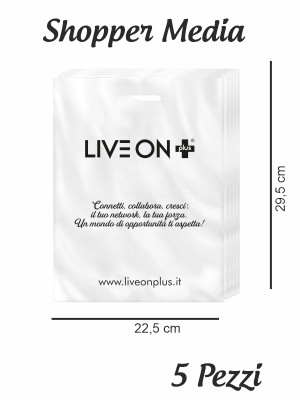 Shopper Busta in Plastica Media 5pz