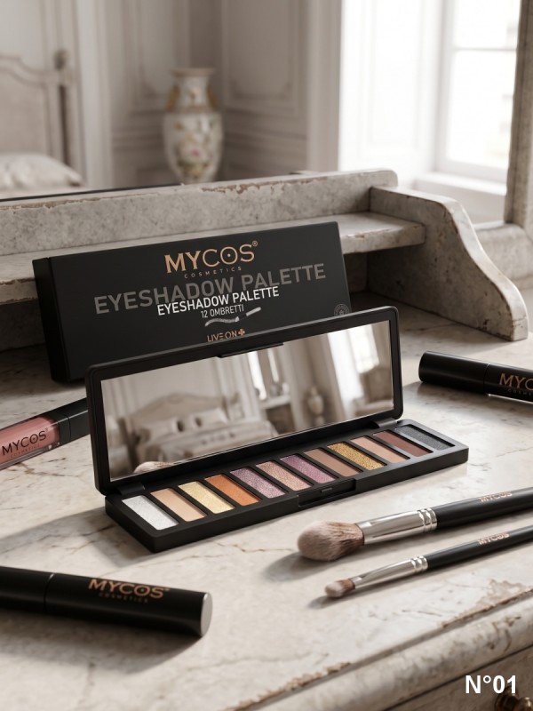 MYCOS Cosmetics Palette 12 Ombretti - Eyeshadow Palette N.01