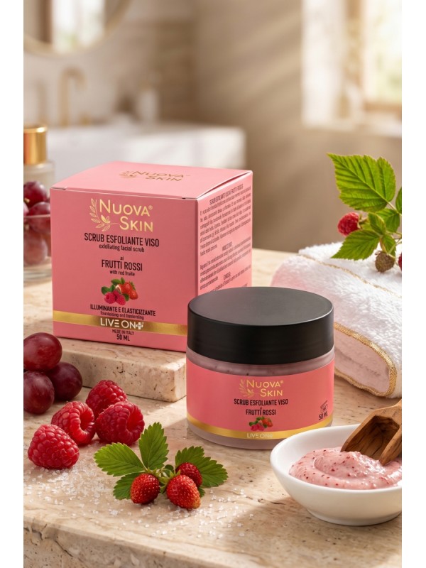 Nuova Skin Scrub Esfoliante Viso Frutti Rossi 50ml