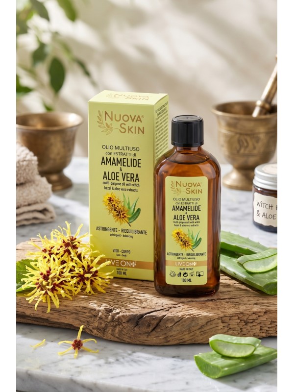 Nuova Skin Olio Multiuso con Estratti di Amamelide & Aloe 100ml