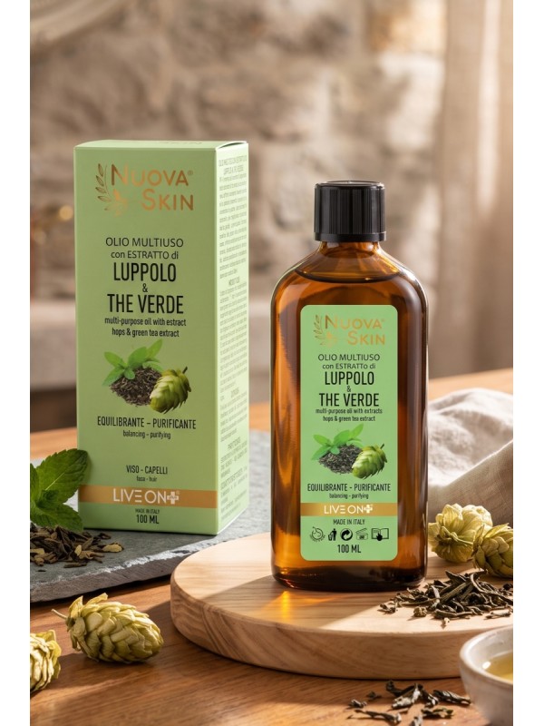 Nuova Skin Olio Multiuso con Estratti di Luppolo & Olio The Verde 100ml