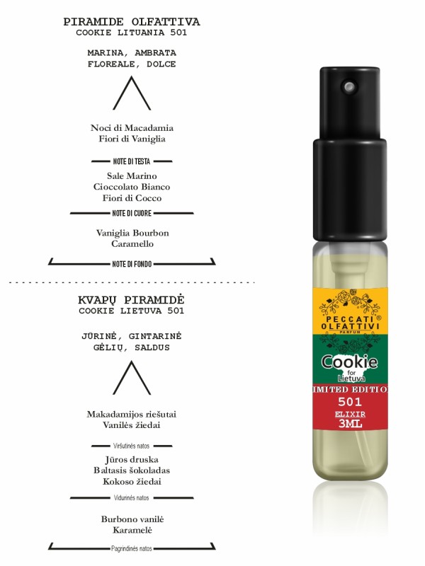 Peccati Olfattivi Cookie for Lietuva 501 ELIXIR 3ml LIMITED EDITION
