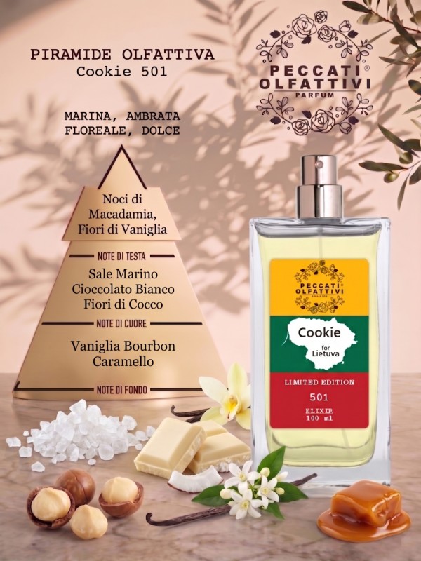 Peccati Olfattivi Cookie for Lietuva 501 ELIXIR 100ml LIMITED EDITION