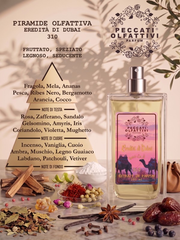 Peccati Olfattivi Eredità di Dubai 310 NICHES 100ml EXTRAIT DE PARFUM