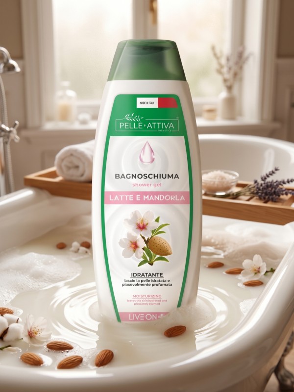 Pelle Attiva Bagnoschiuma Latte & Mandorla 350ml