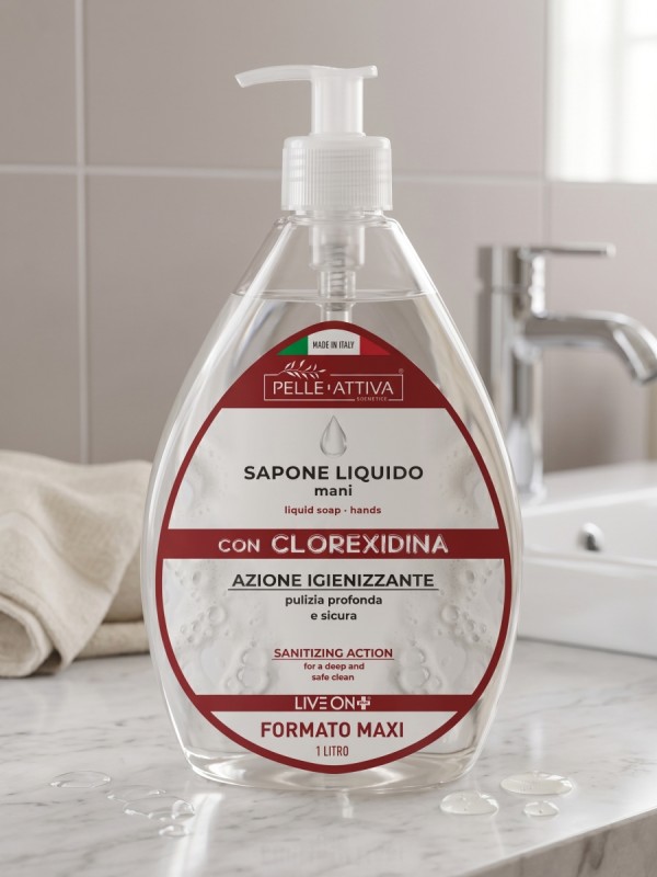 Pelle Attiva Sapone Mani con Clorexidina 1 Litro