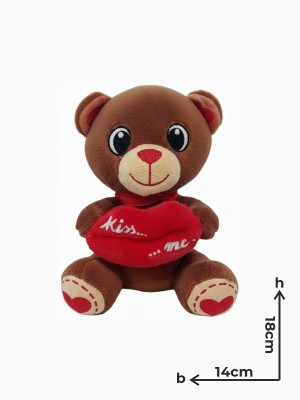 Peluche Orso Piccolo Labbra Kiss Me Marrone
