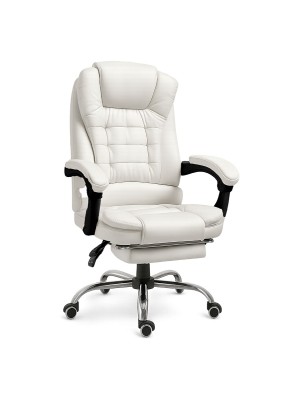 RMF PRO Sedia Ufficio in Ecopelle Ergonomica Professionale - BIANCO