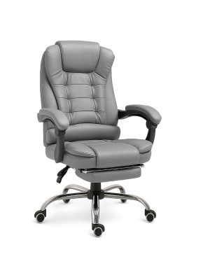 RMF PRO Sedia Ufficio in Ecopelle Ergonomica Professionale - GRIGIO