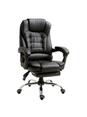 RMF PRO Sedia Ufficio in Ecopelle Ergonomica Professionale - NERO