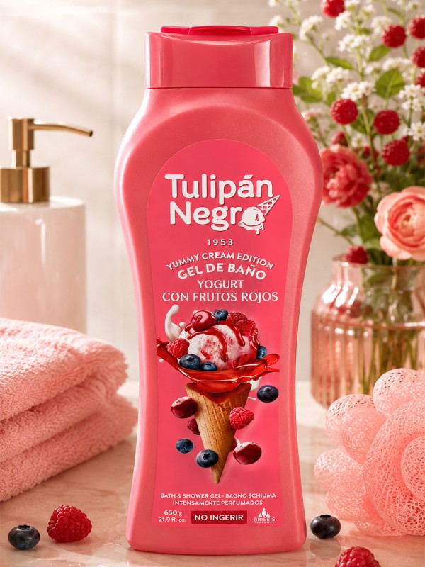 Tulipan Negro Gel Bagno Yogurt con Frutos Rojos 650ml