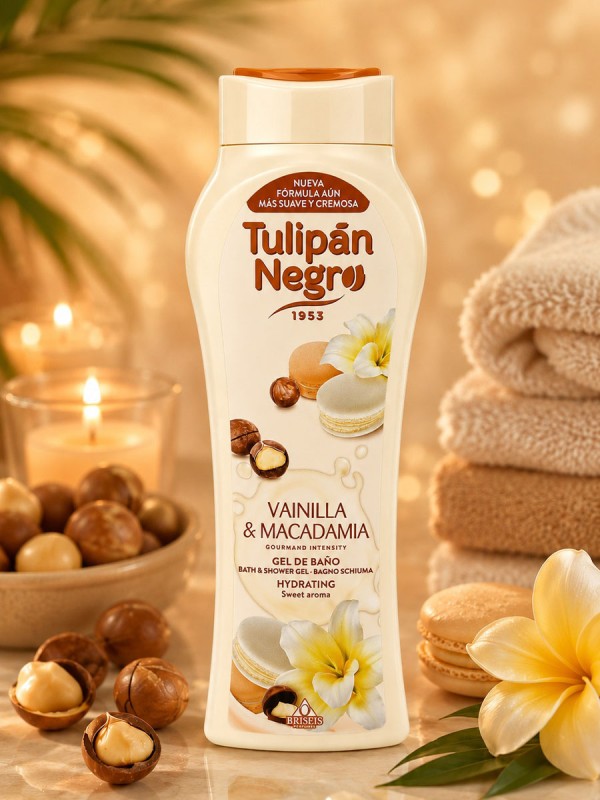 Tulipan Negro Gel Bagno Vainilla & Macadamia 650ml