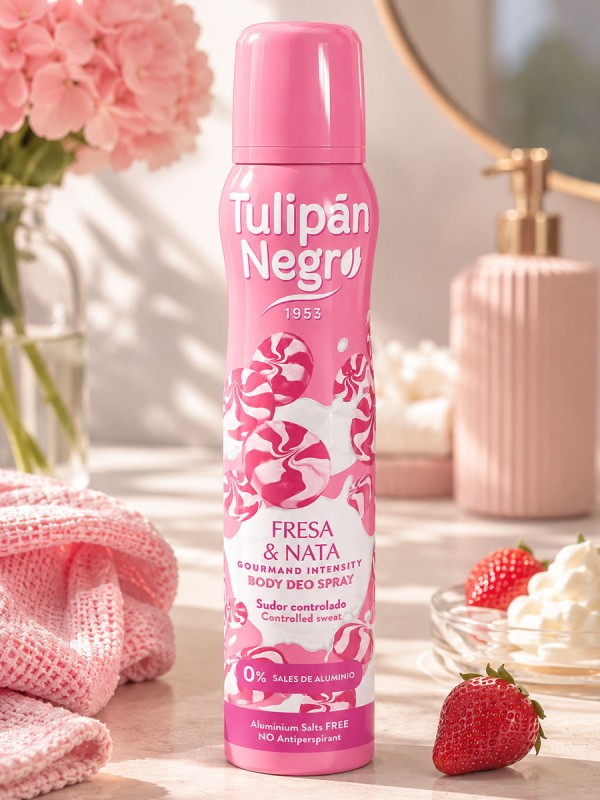 Tulipan Negro Deo Spray Fresa & Nata 200ml