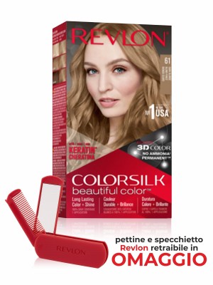 Revlon ColorSilk Colarazione Permanente Nr. 61 Biondo Scuro + Specchio/Pettine in omaggio